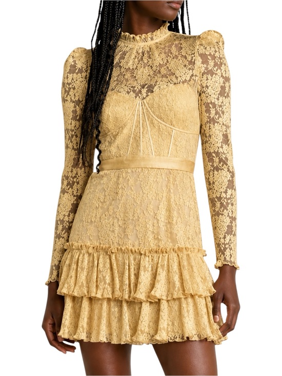 SAYLOR Dresses & Skirts - SAYLOR Gold Adria Mini Dress Medium